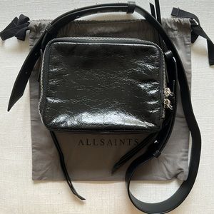 All Saints Leather Crossbody Bag w/ Adjustable Strap